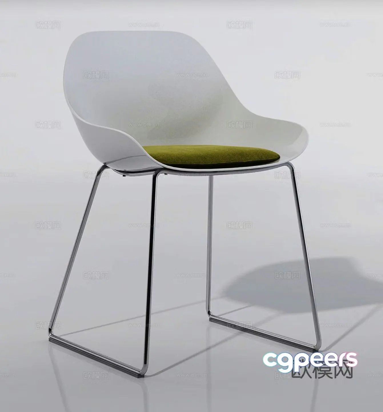 Modern minimalist leisure chair Single chair dining chair 3d model