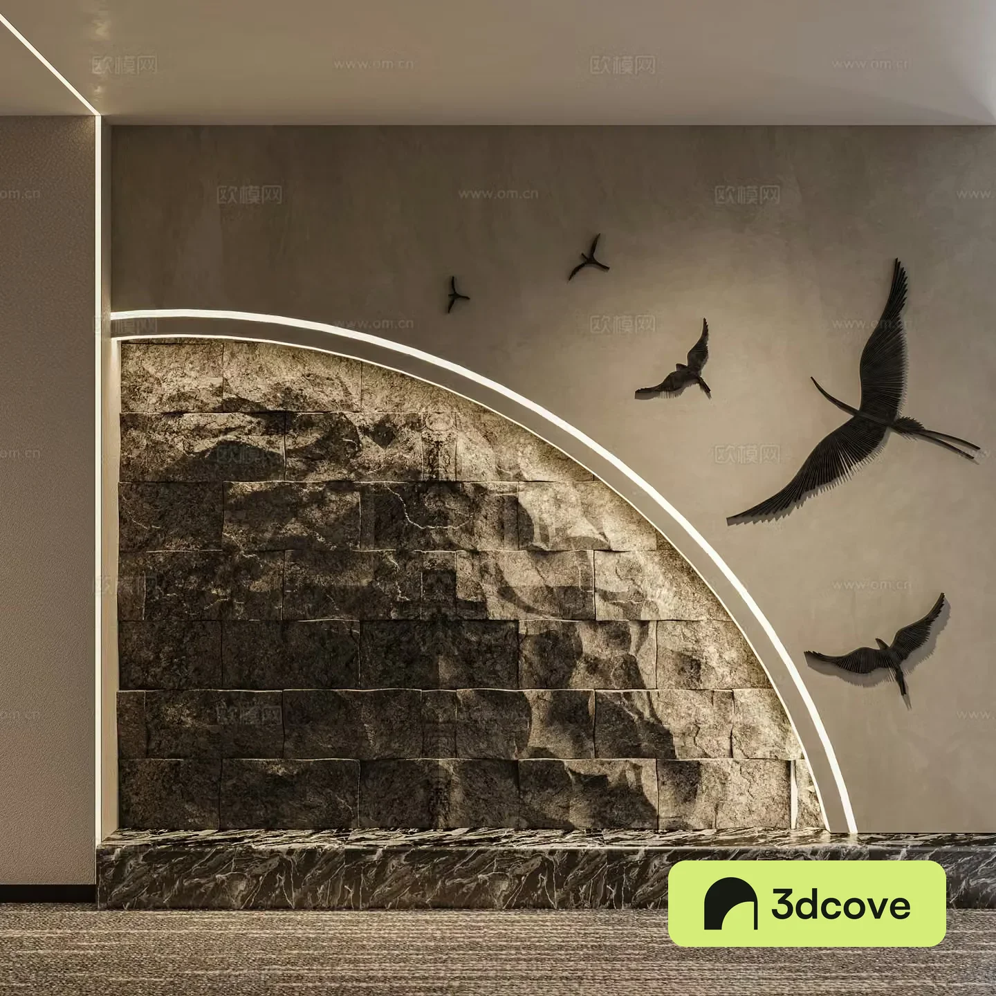 Modern background wall stone background wall