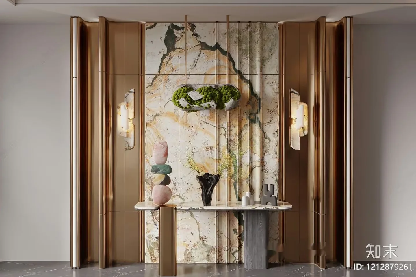 Modern Decorative Wall 3D Model – 14760 – VRAY Render