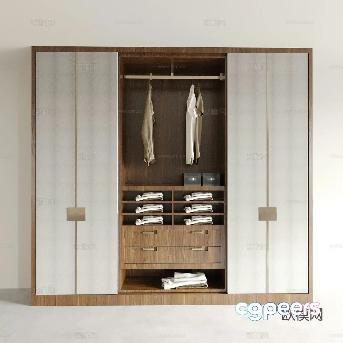 New Chinese style wardrobe 3D model