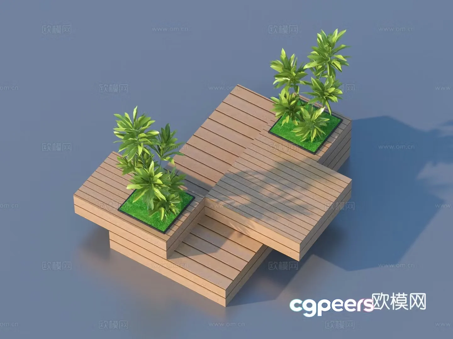 Tree Pool Sitting Bench Tree Pool Flower Bed 3D Model