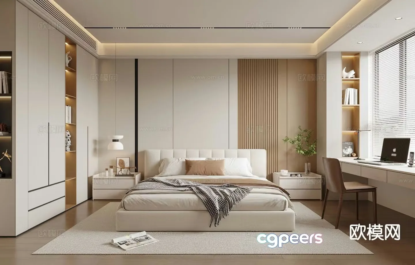 Modern bedroom master bedroom 3d model