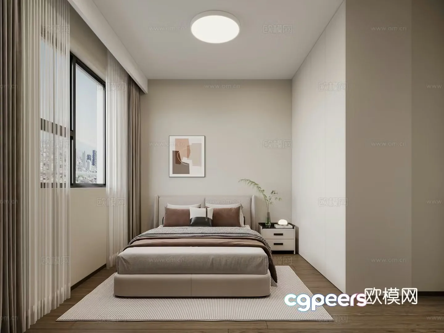 Modern bedroom 3d model