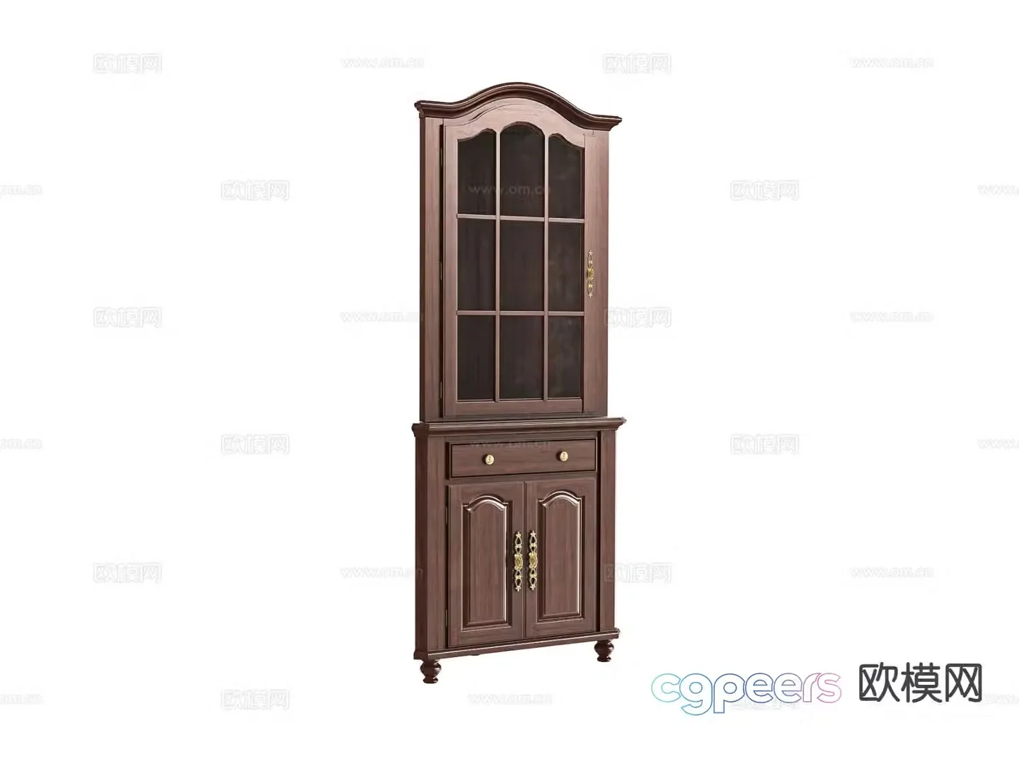 American foyer cabinet decorative corner cabinet 3d model