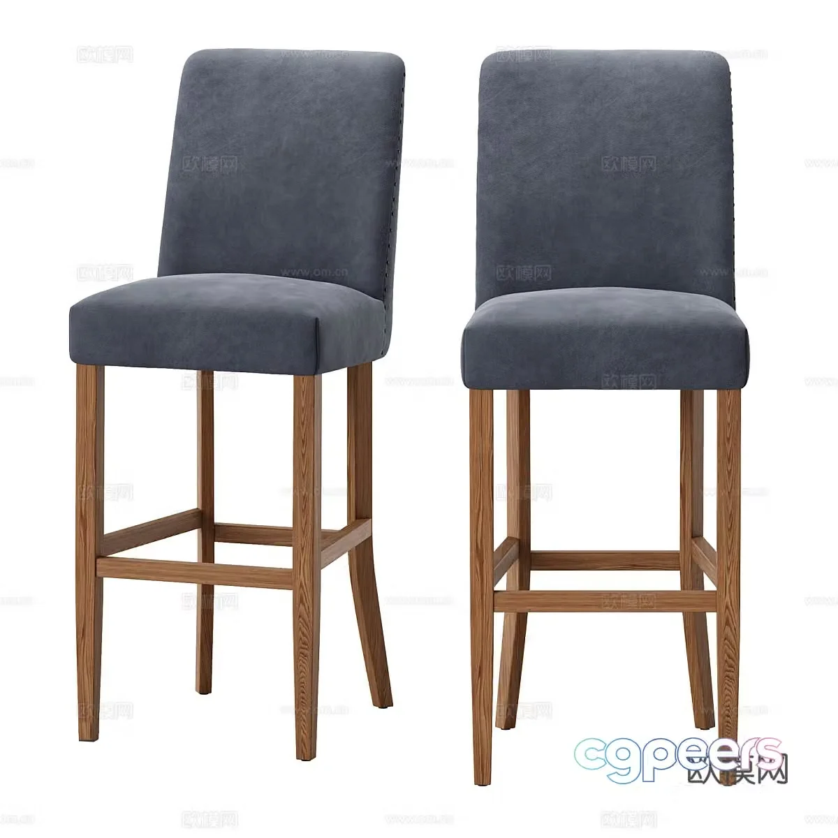 Nordic bar stool bar stool high stool 3d model