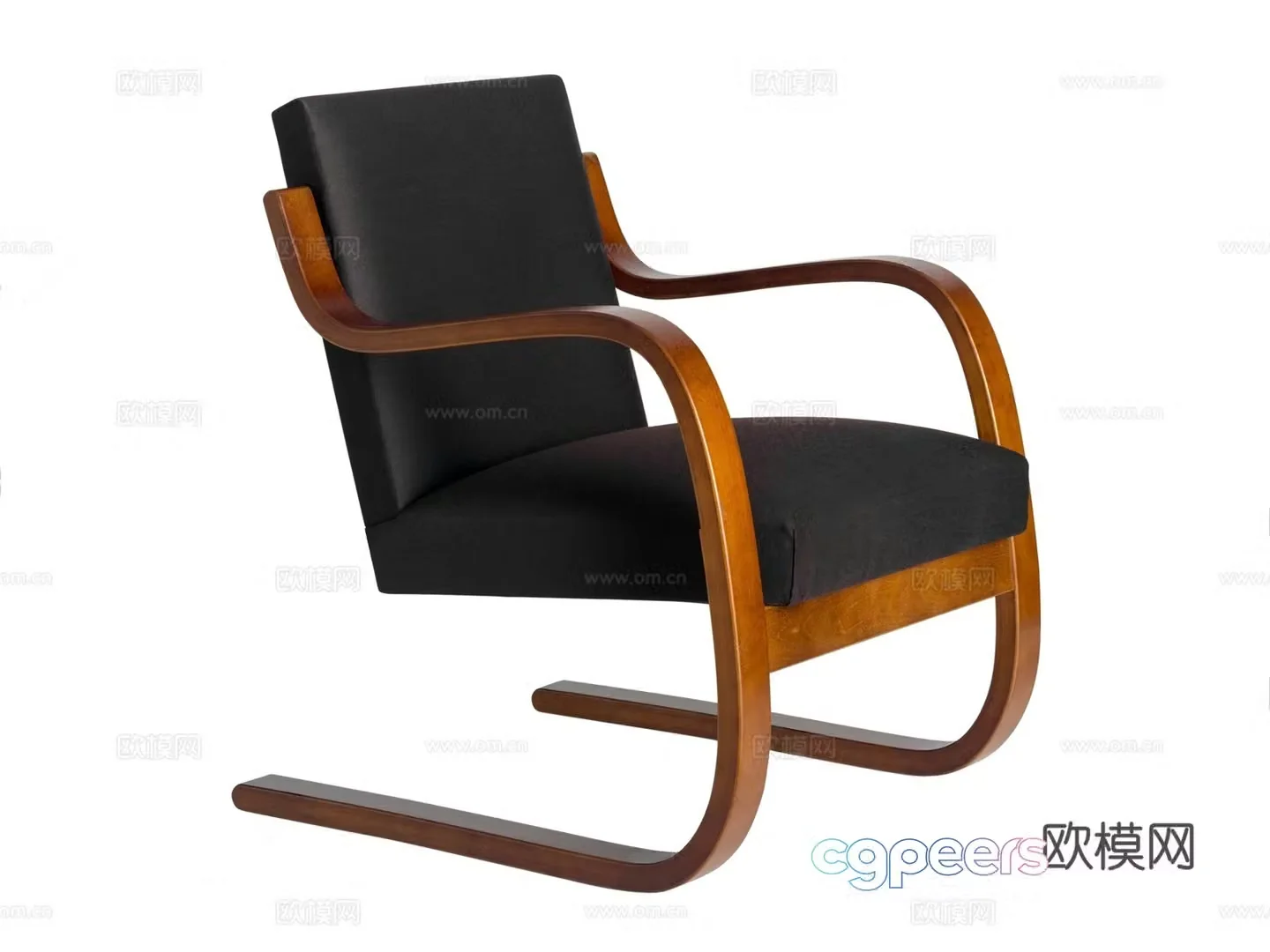 Modern Artek ancient leisure chair armchair Alto chair 3d model