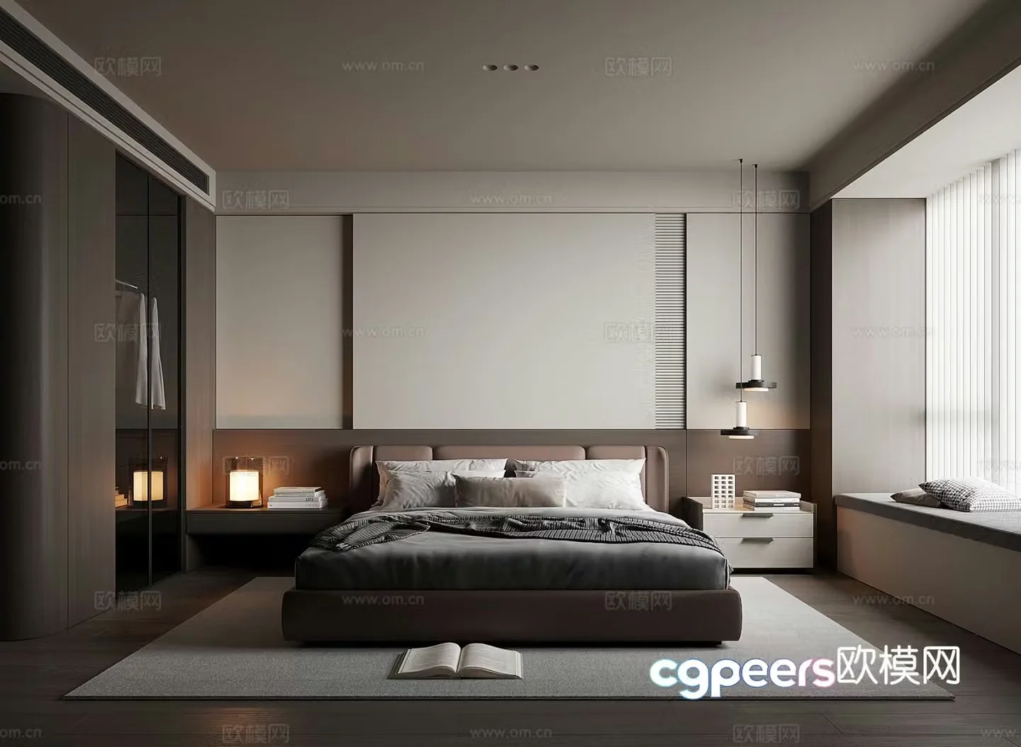 Italian style bedroom master bedroom 3d model