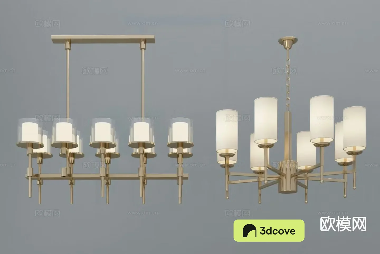 Modern multi-head chandelier