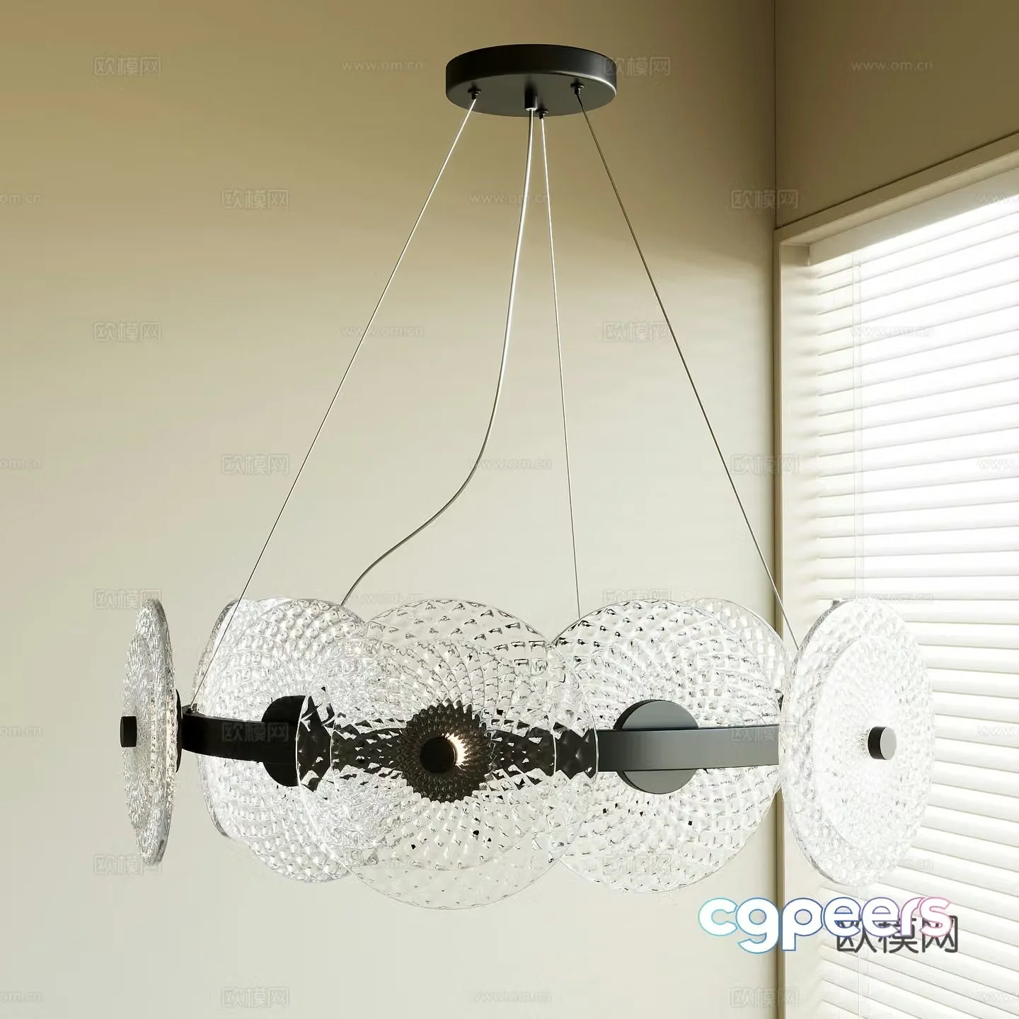 Modern chandelier 3d model
