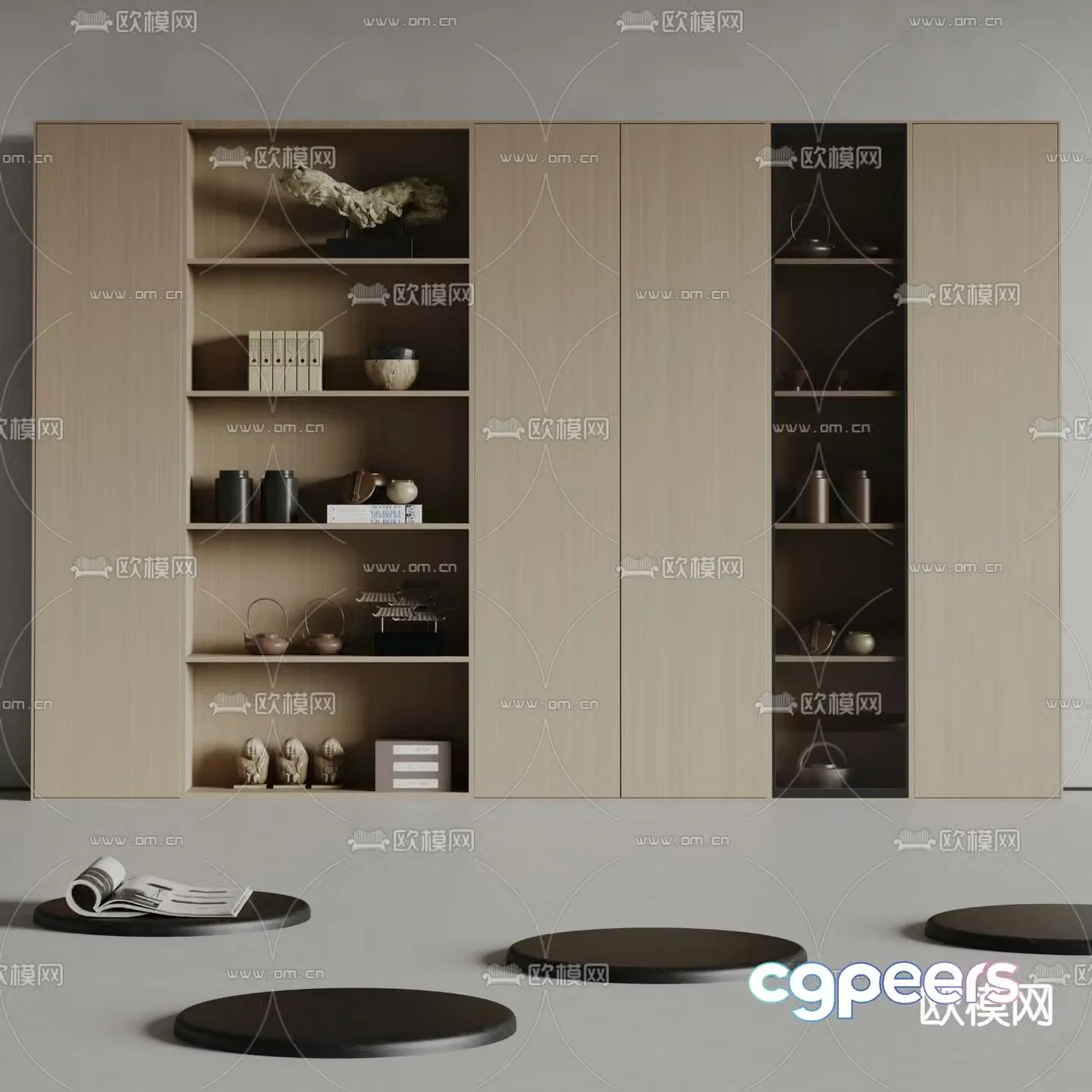 New Chinese style decorative cabinet tea cabinet 3d model