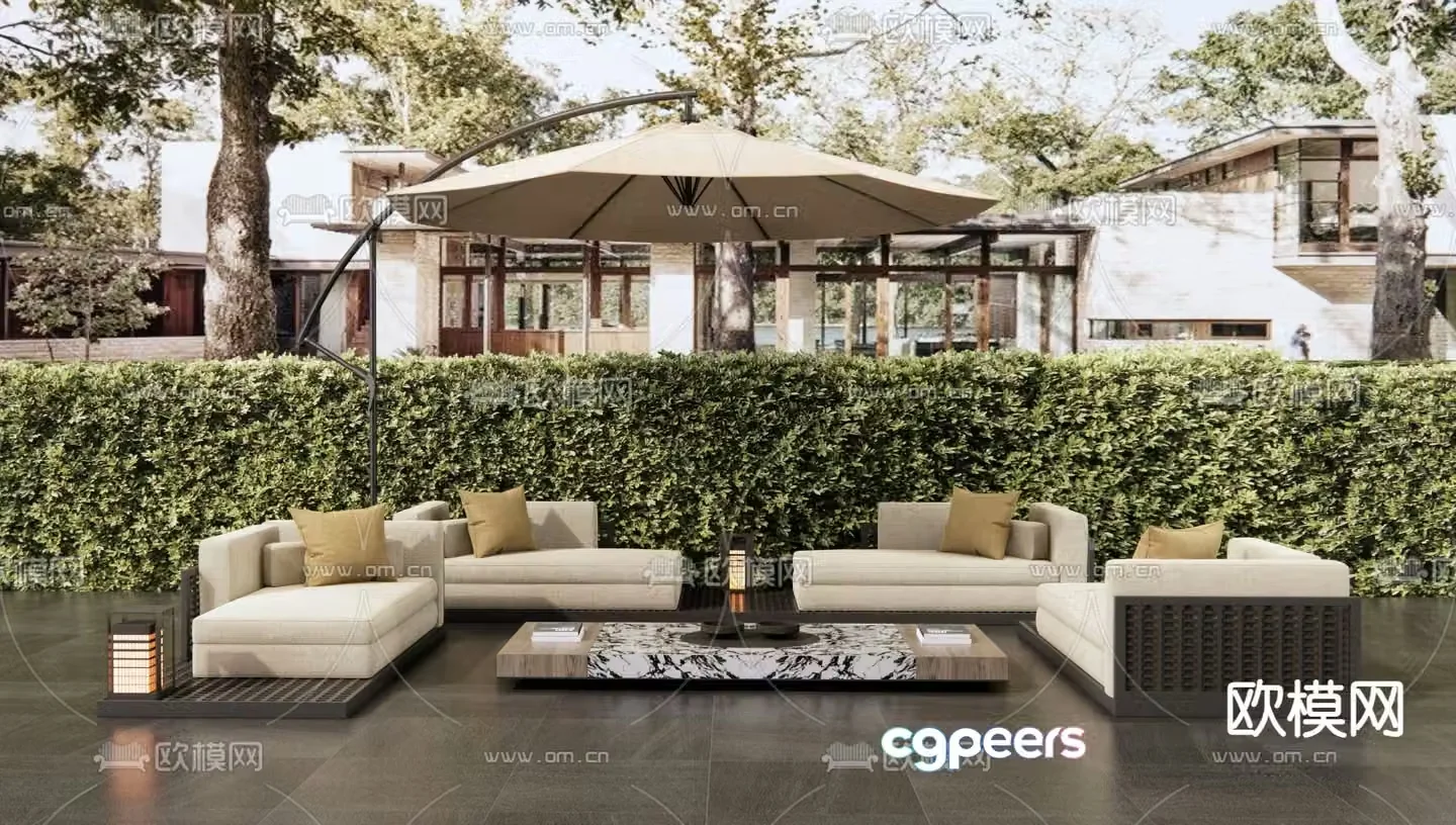 Outdoor sofa patio sofa modular sofa 3d model
