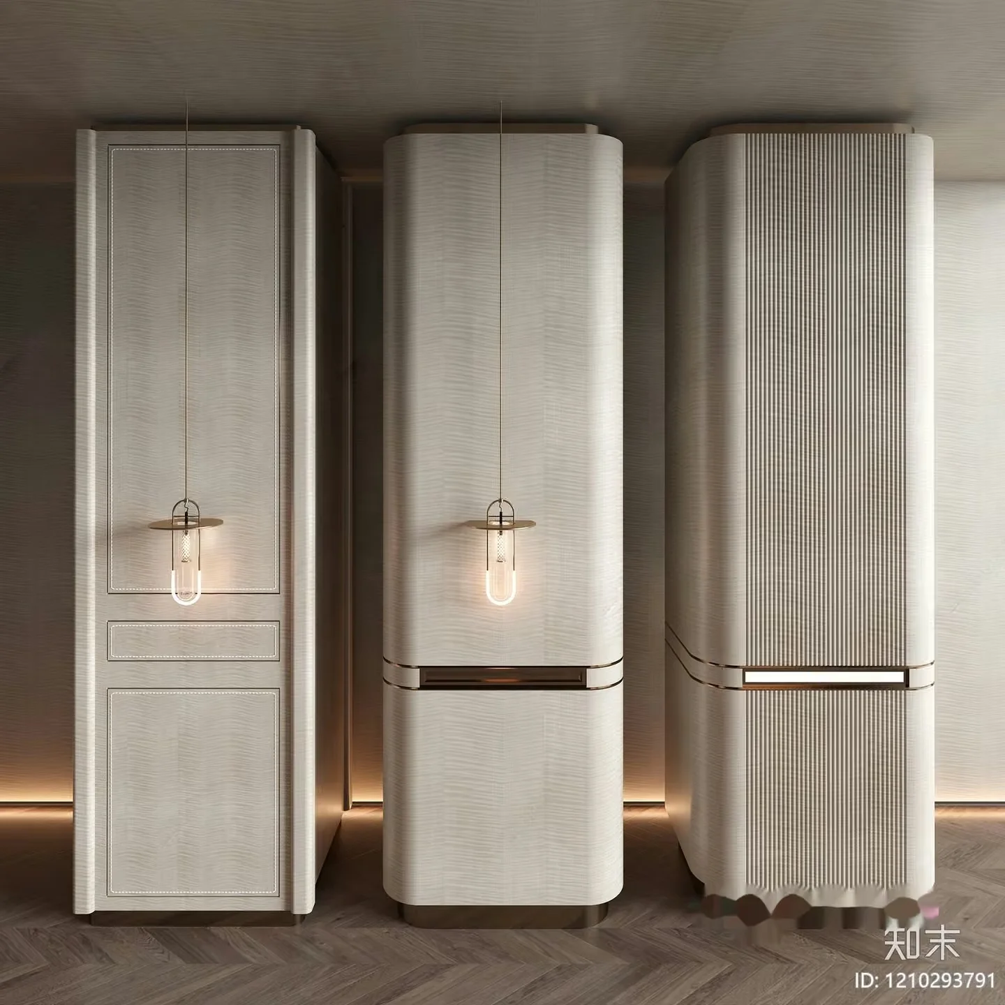 Modern Kitchen Design 3D Model – 1245 – VRAY Render