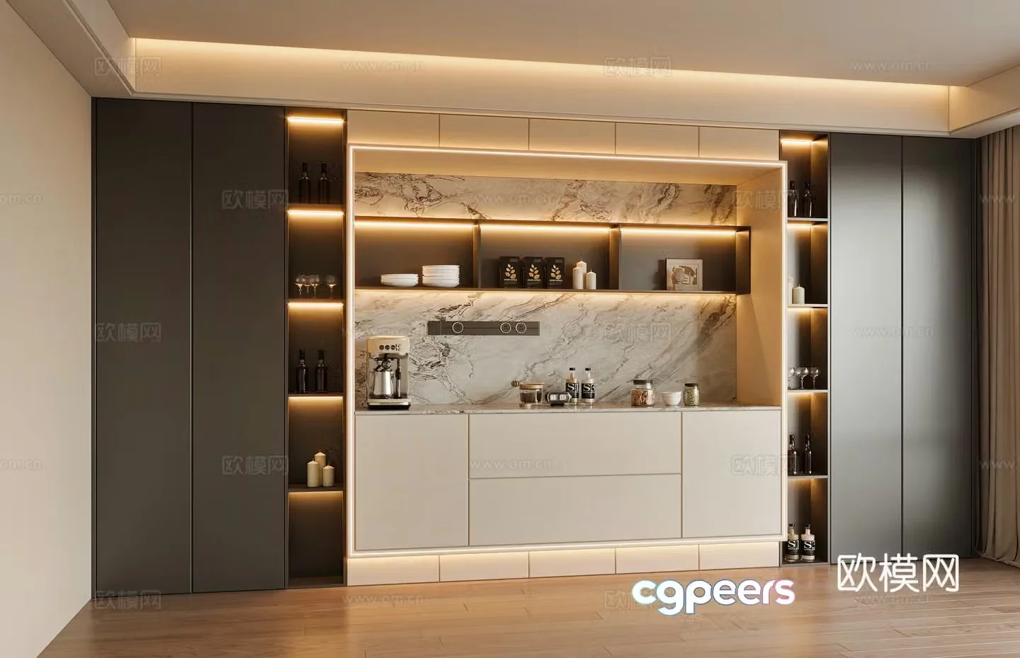 Modern sideboard 3D model