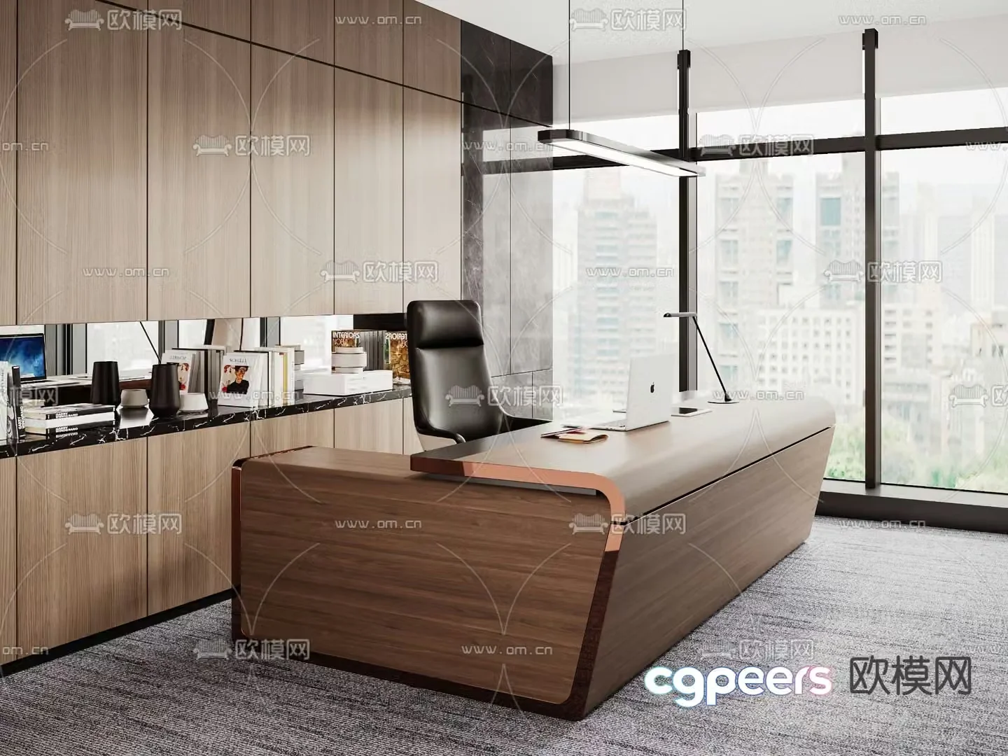Desk desk desk boss desk 3d model