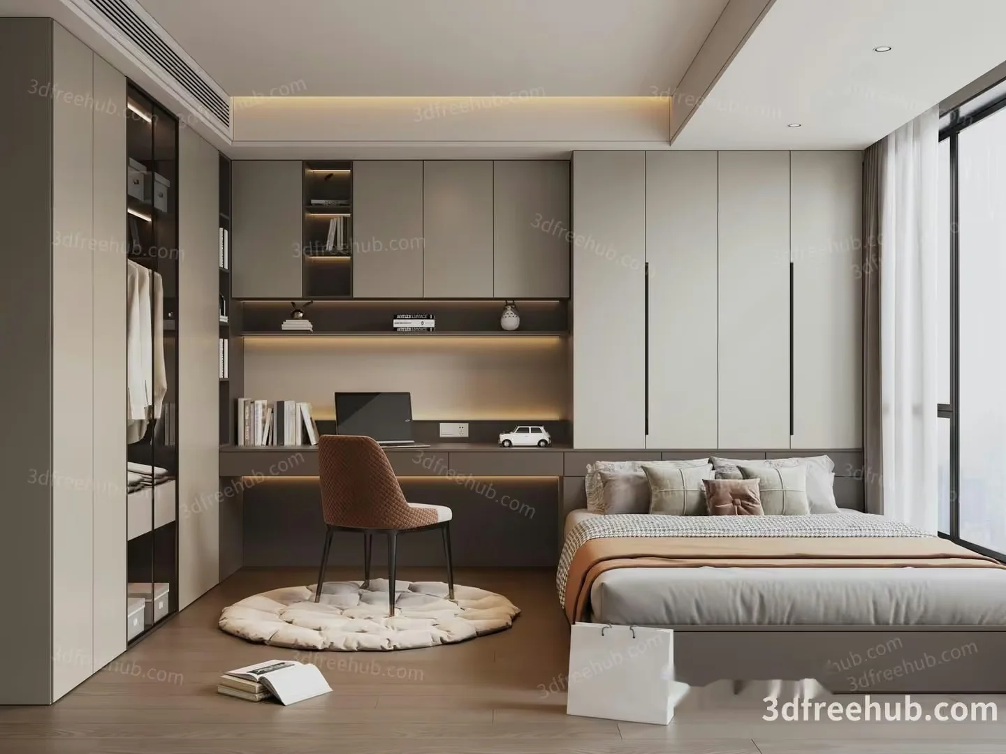 Cozy Bedroom 3D Model – 22434 – VRAY Render