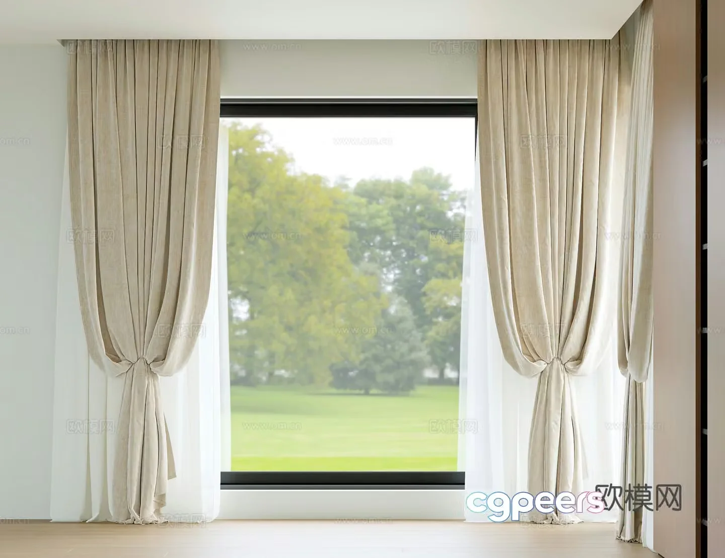 French curtain 3d model