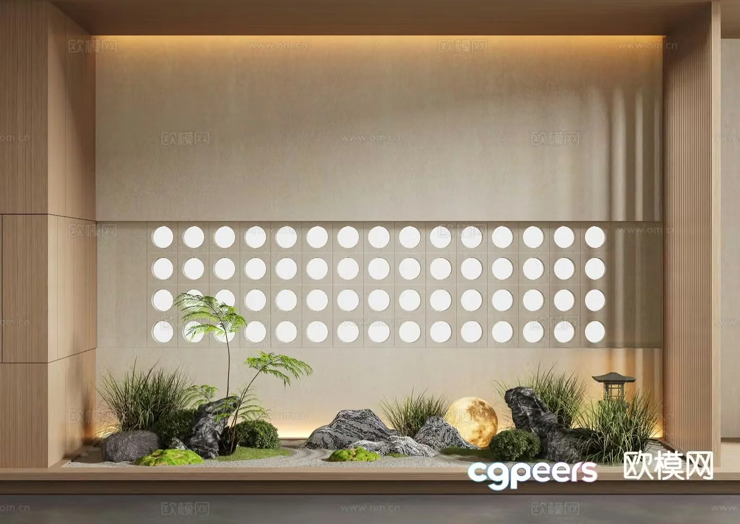 Modern interior landscape plant landscape 3d model