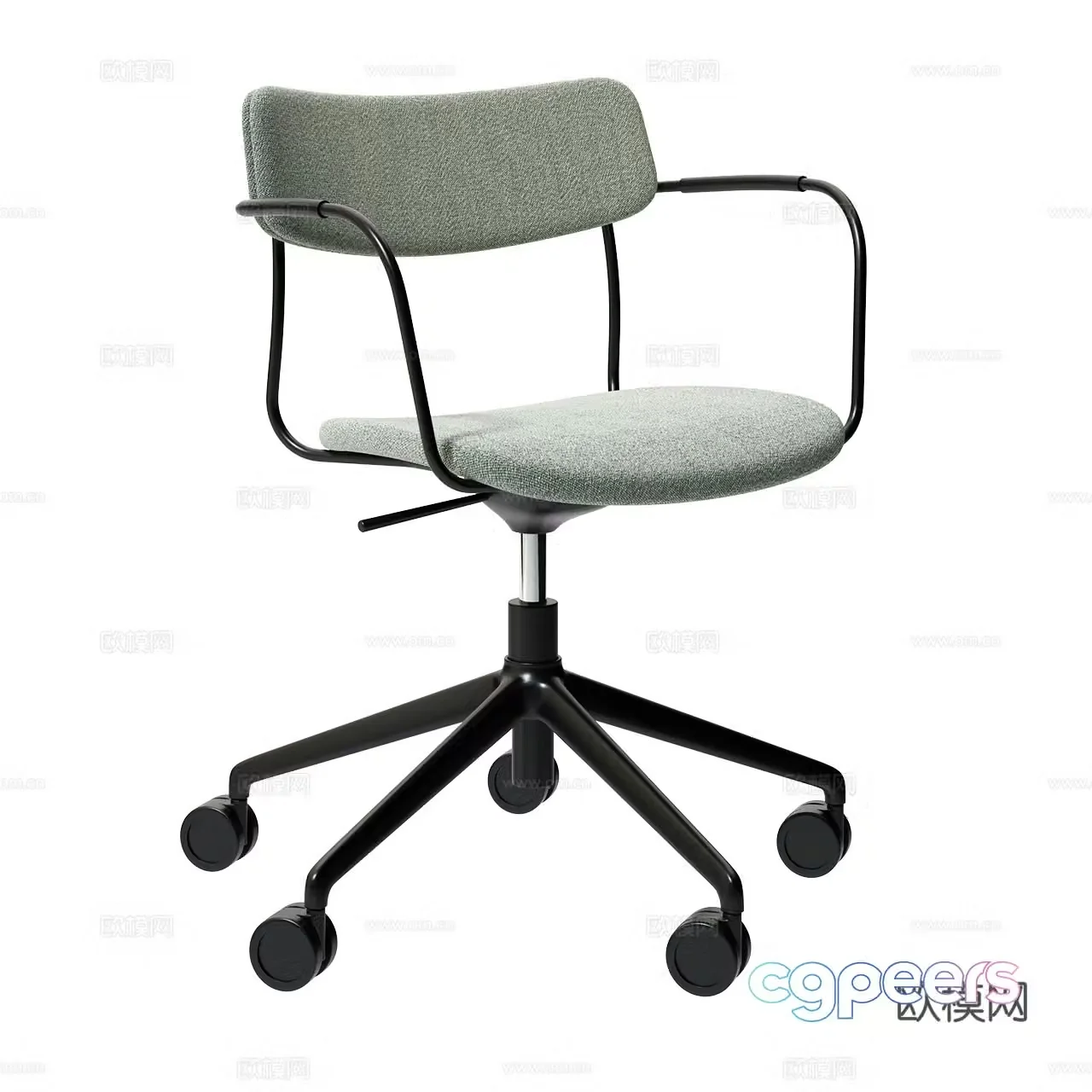 Martela modern office chair fabric office chair armchair work chair book chair 3d model