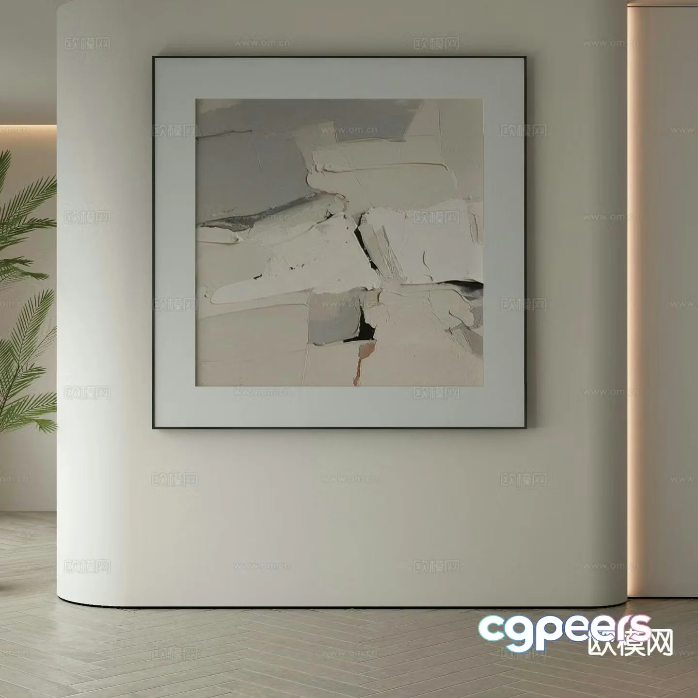 Modern hanging painting decorative painting 3d model