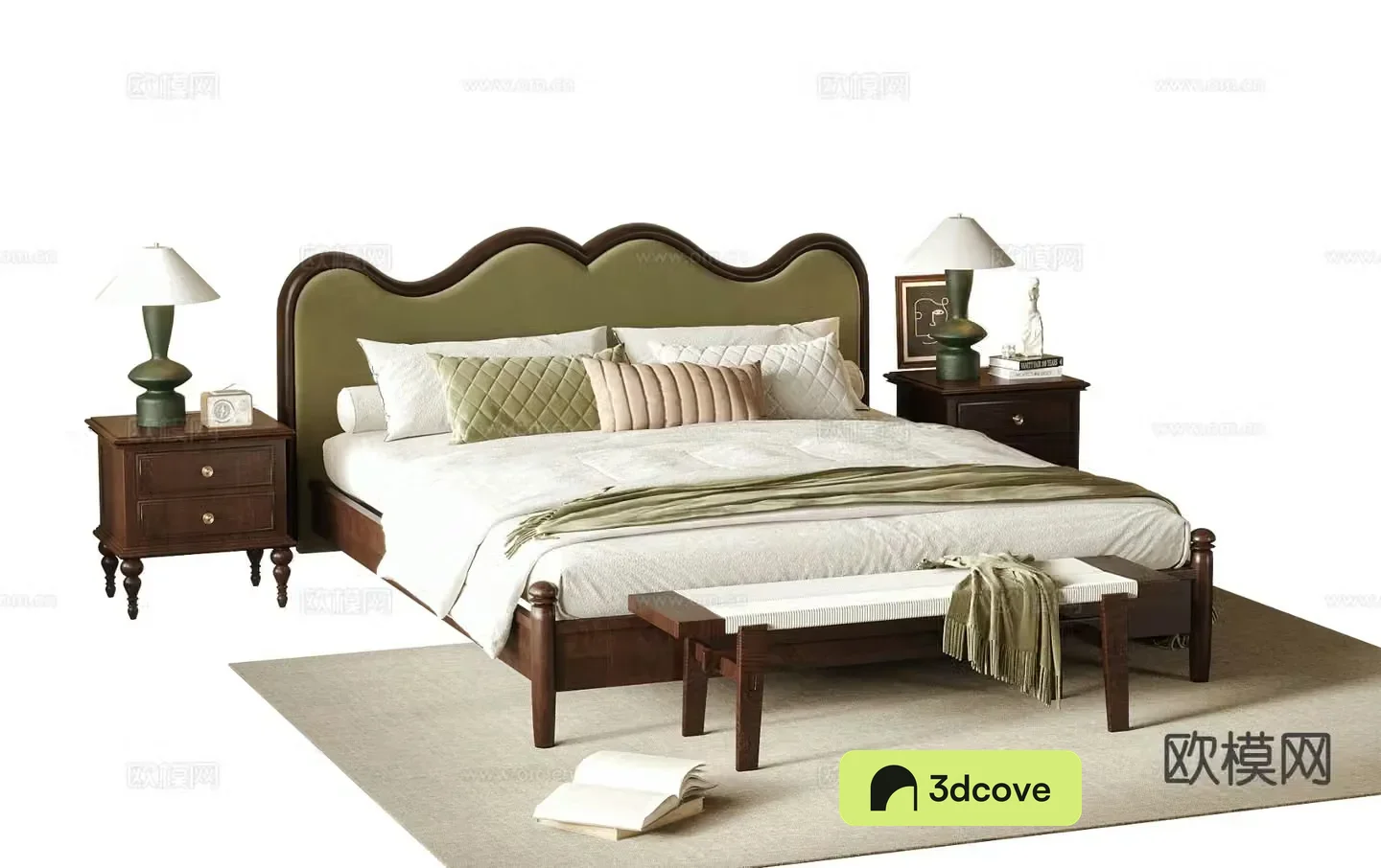 French double bed