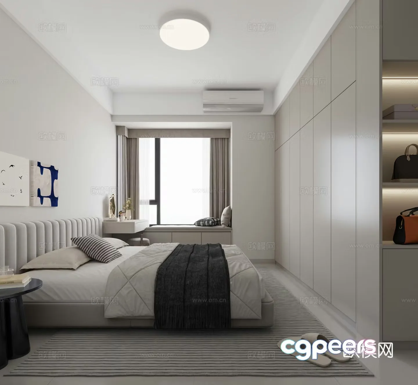 Small apartment master bedroom 3d model