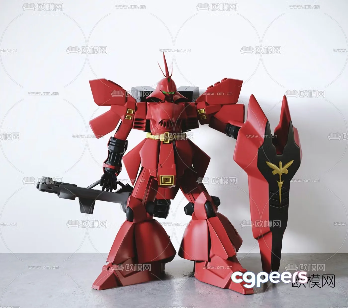 Modern Gundam robot toy 3d model