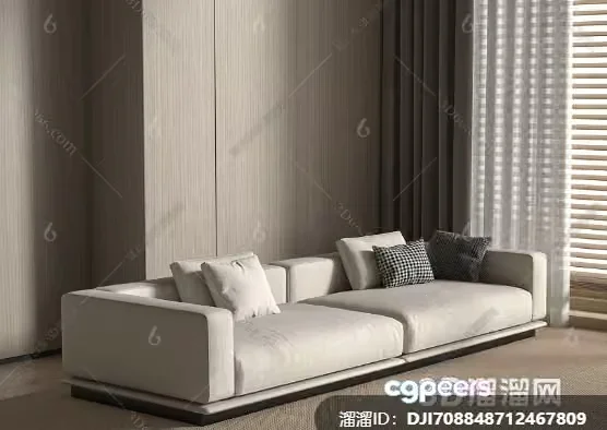 Modern 3D Sofa 3D Model – 18214 – VRAY Render