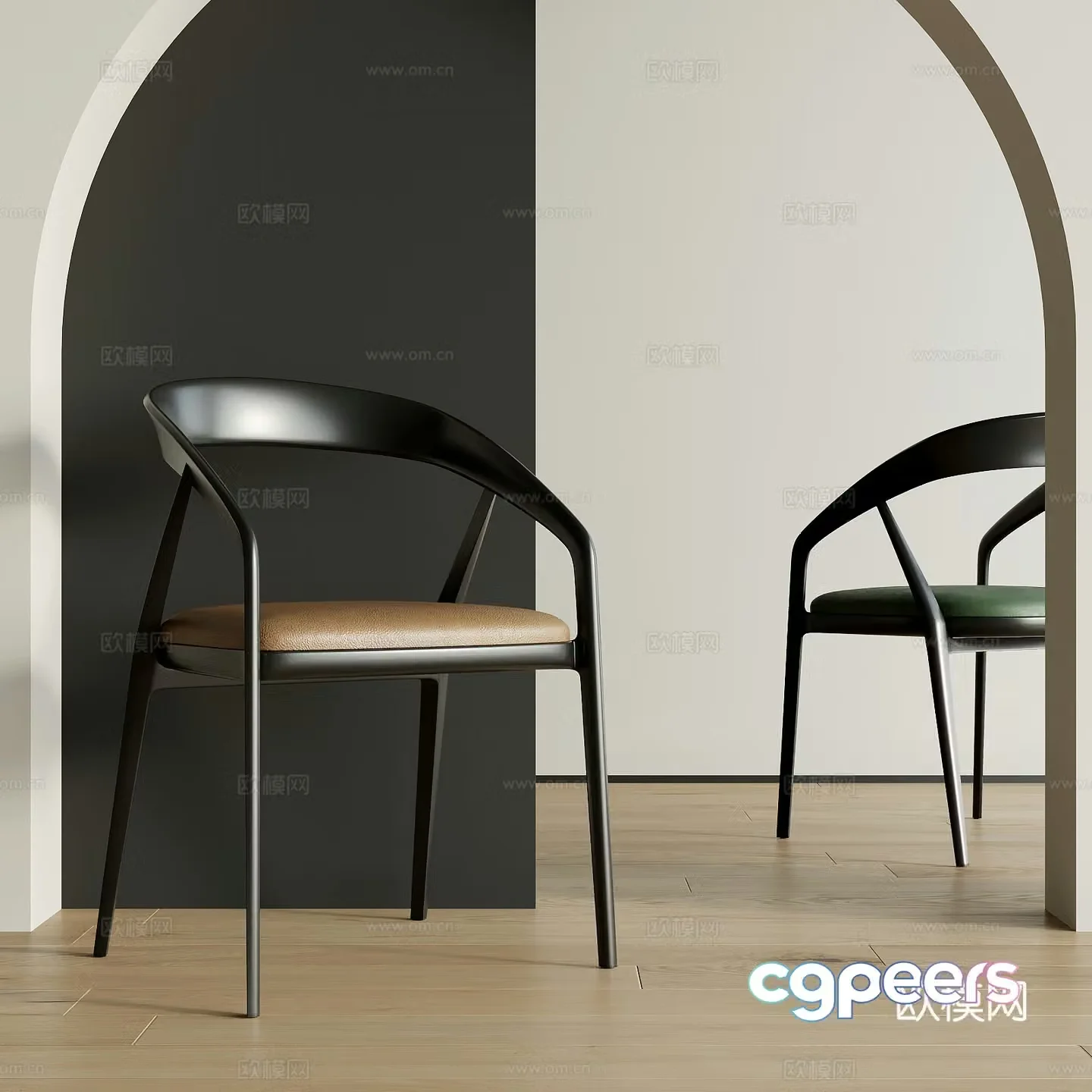 Modern dining chair 3d model