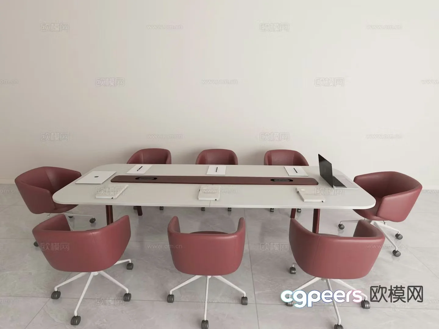 Conference tables and chairs conference table 3d model