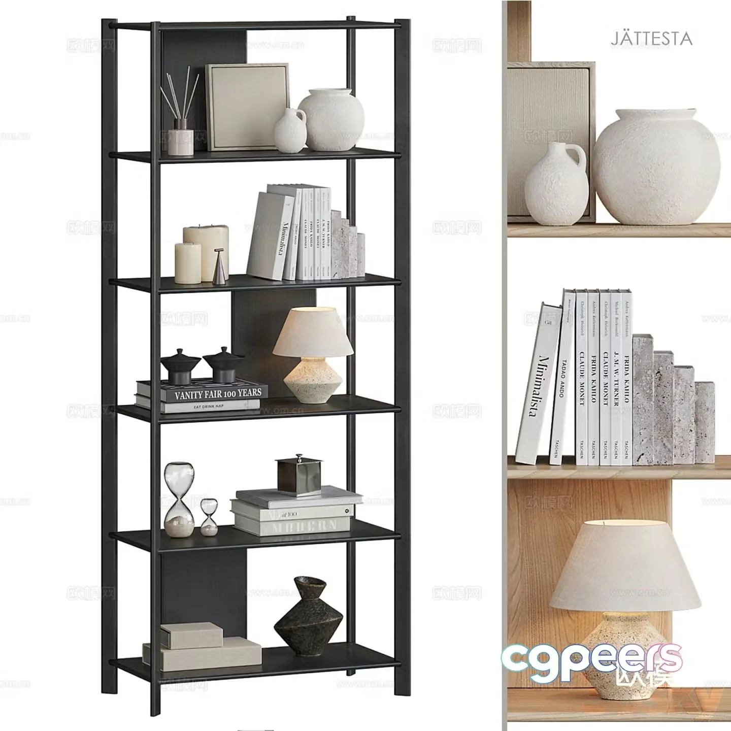 IKEA Bookshelf Display Shelf 3D Model