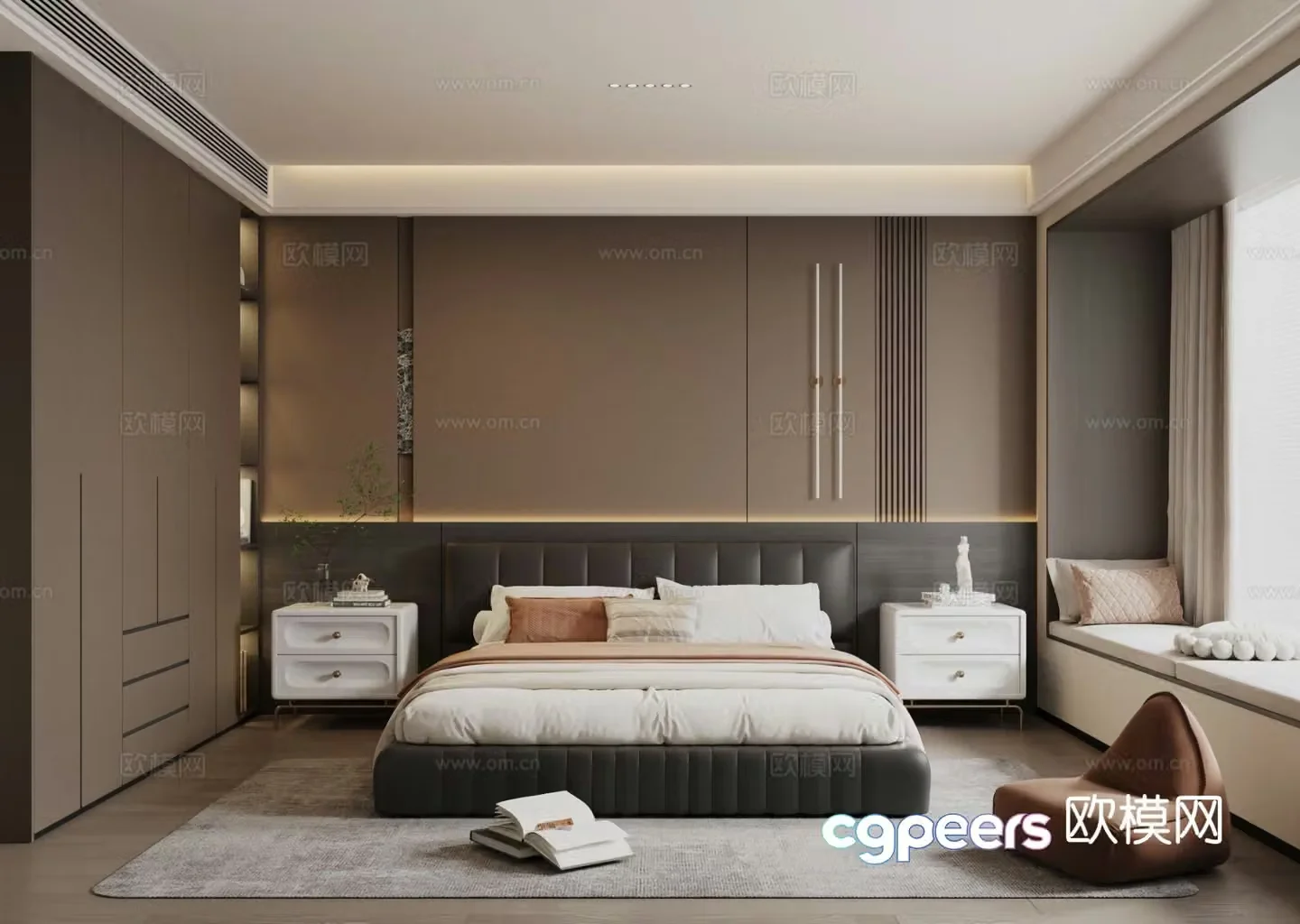 Italian style bedroom 3d model