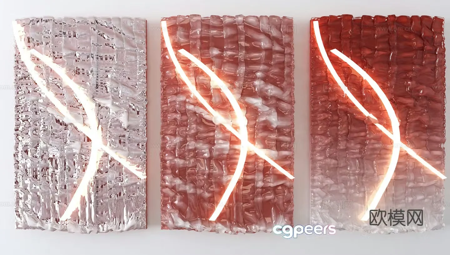 Modern wall decoration luminous hanging decoration mural lamp 3d model