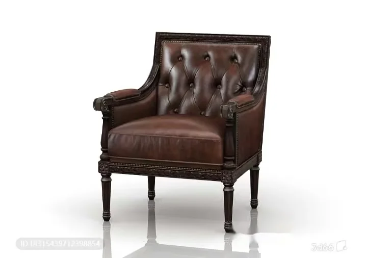 A Brown Leather Chair 3D Model – 890 – VRAY Render