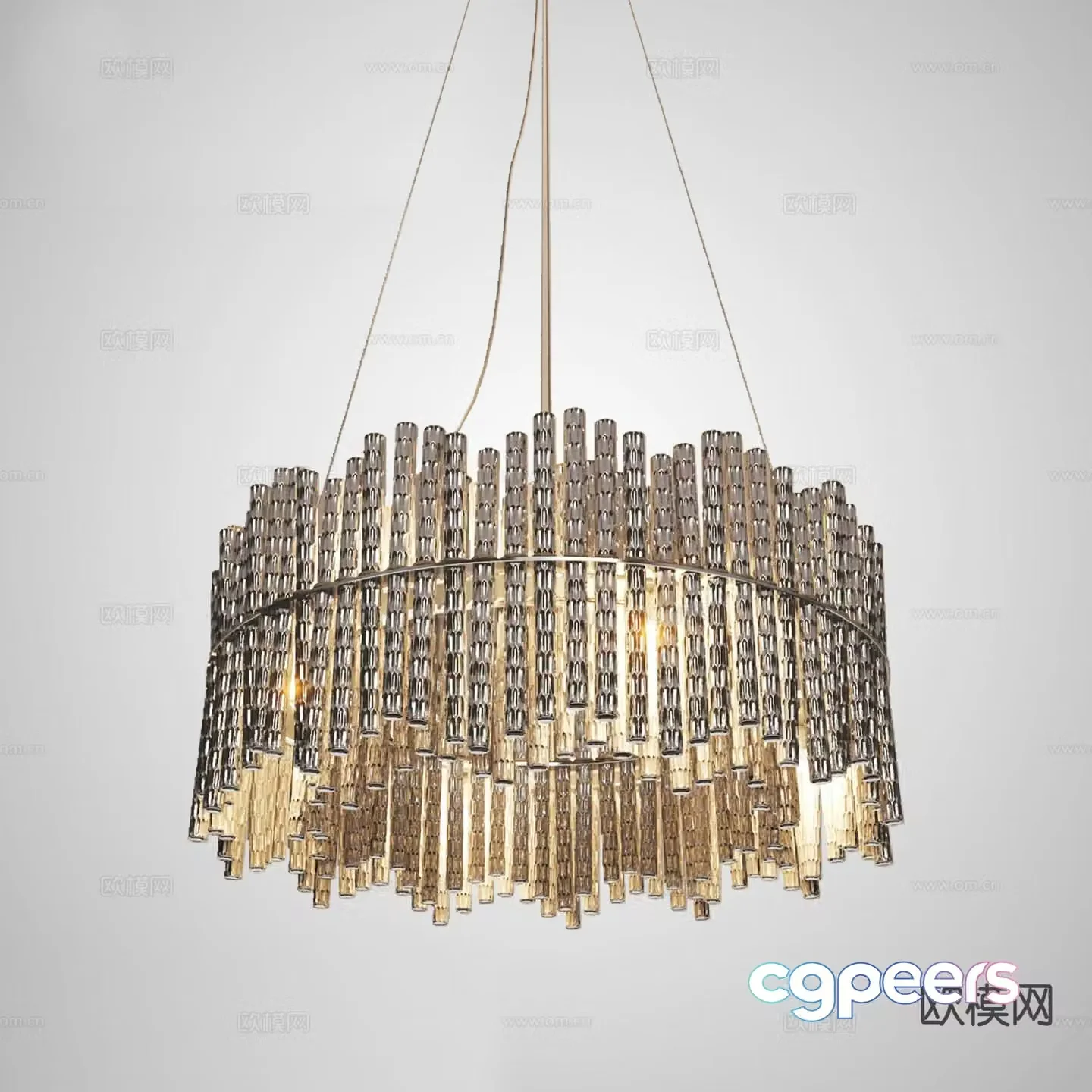 Modern glass chandelier indoor chandelier 3d model
