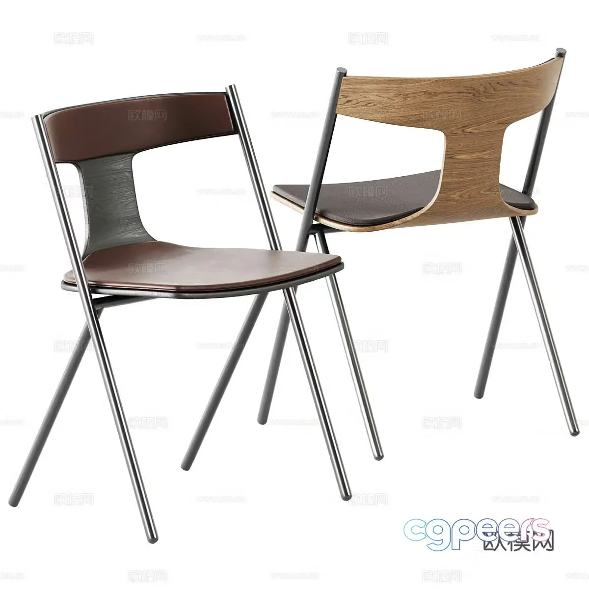 Modern Italian Quadra Chair 3d Model