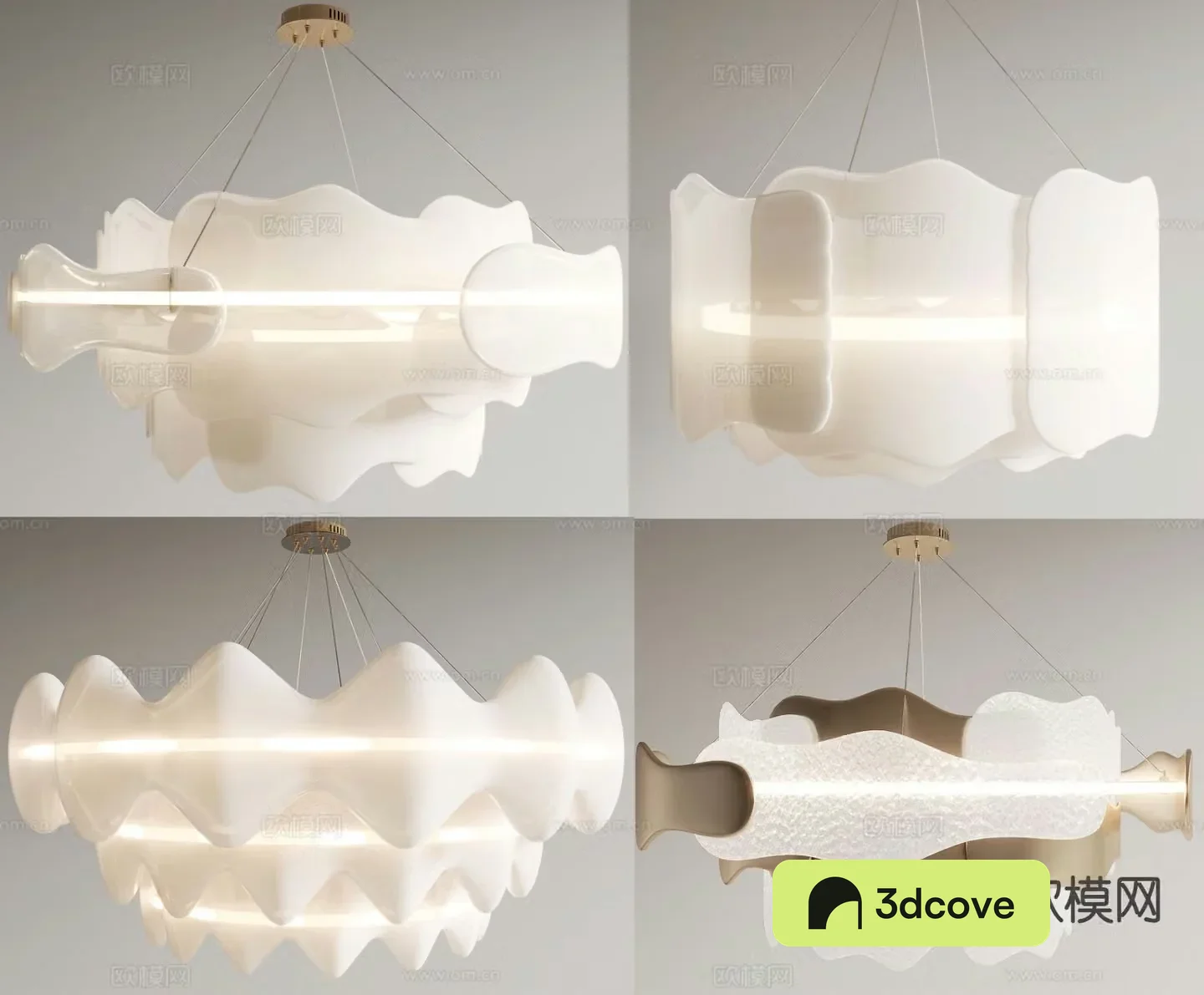 Cream style chandelier multi-layer chandelier