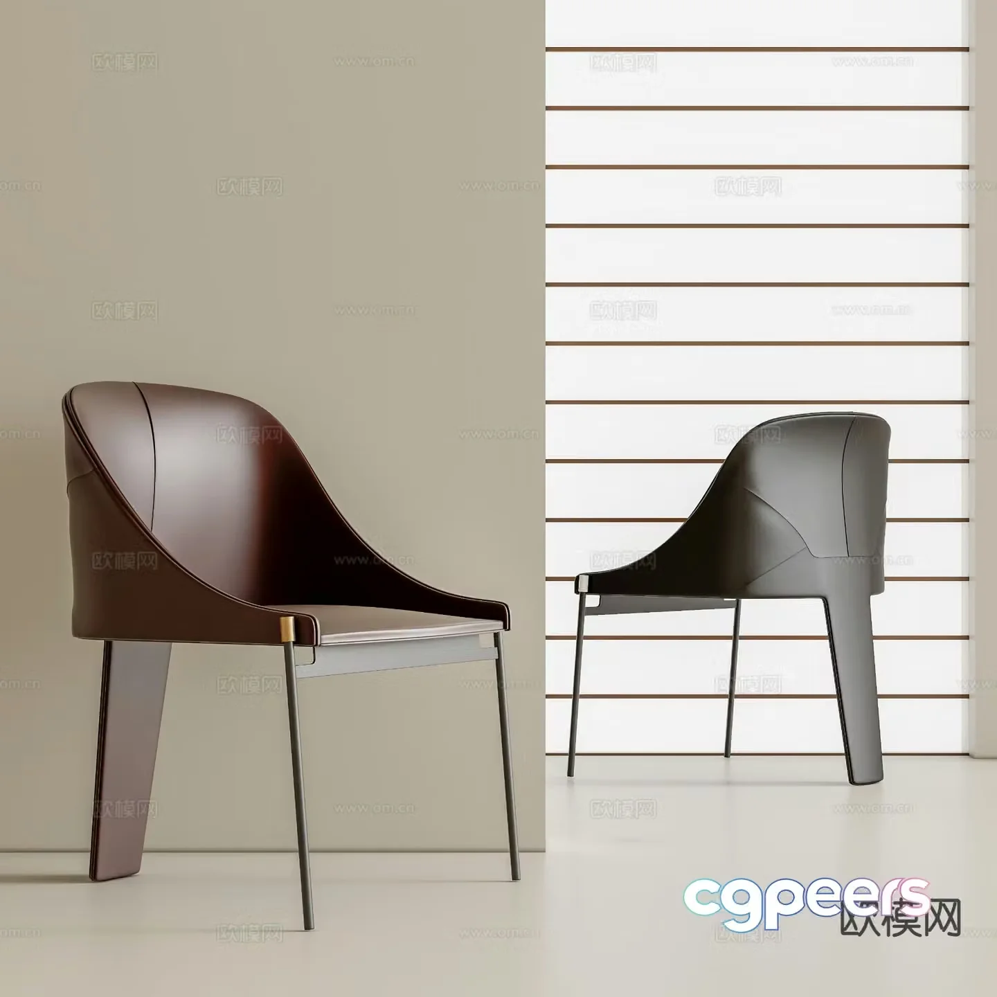 Italian chair dining chair 3d model