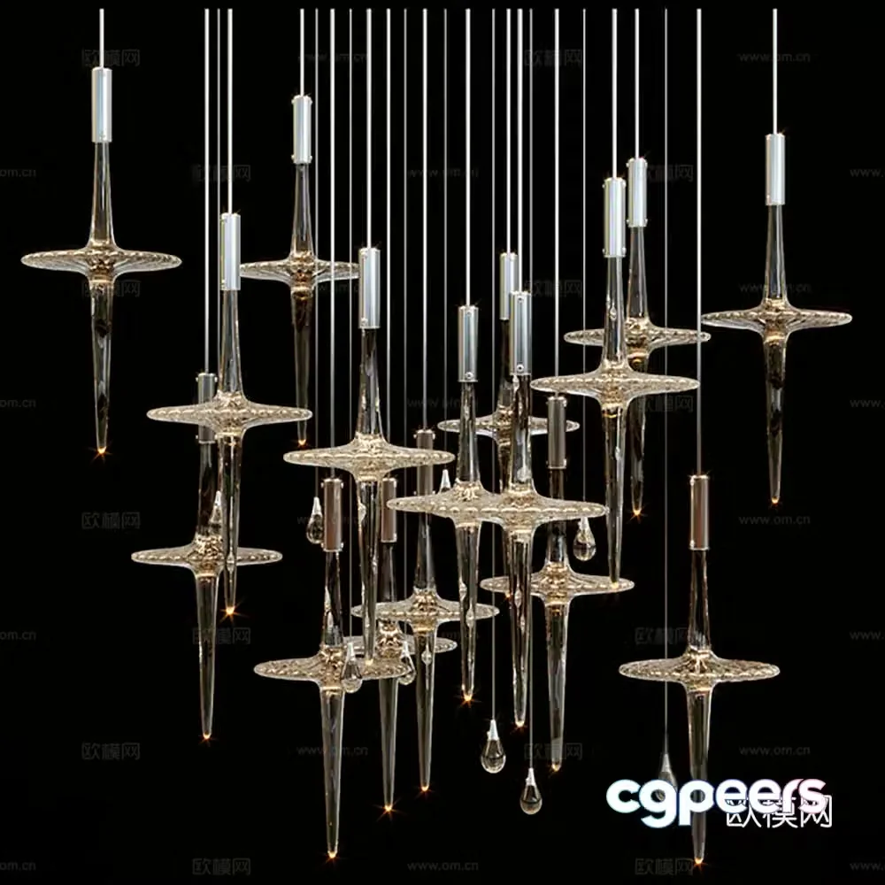 Chandelier Lamp Lighting Light Decorative Light 3D Model
