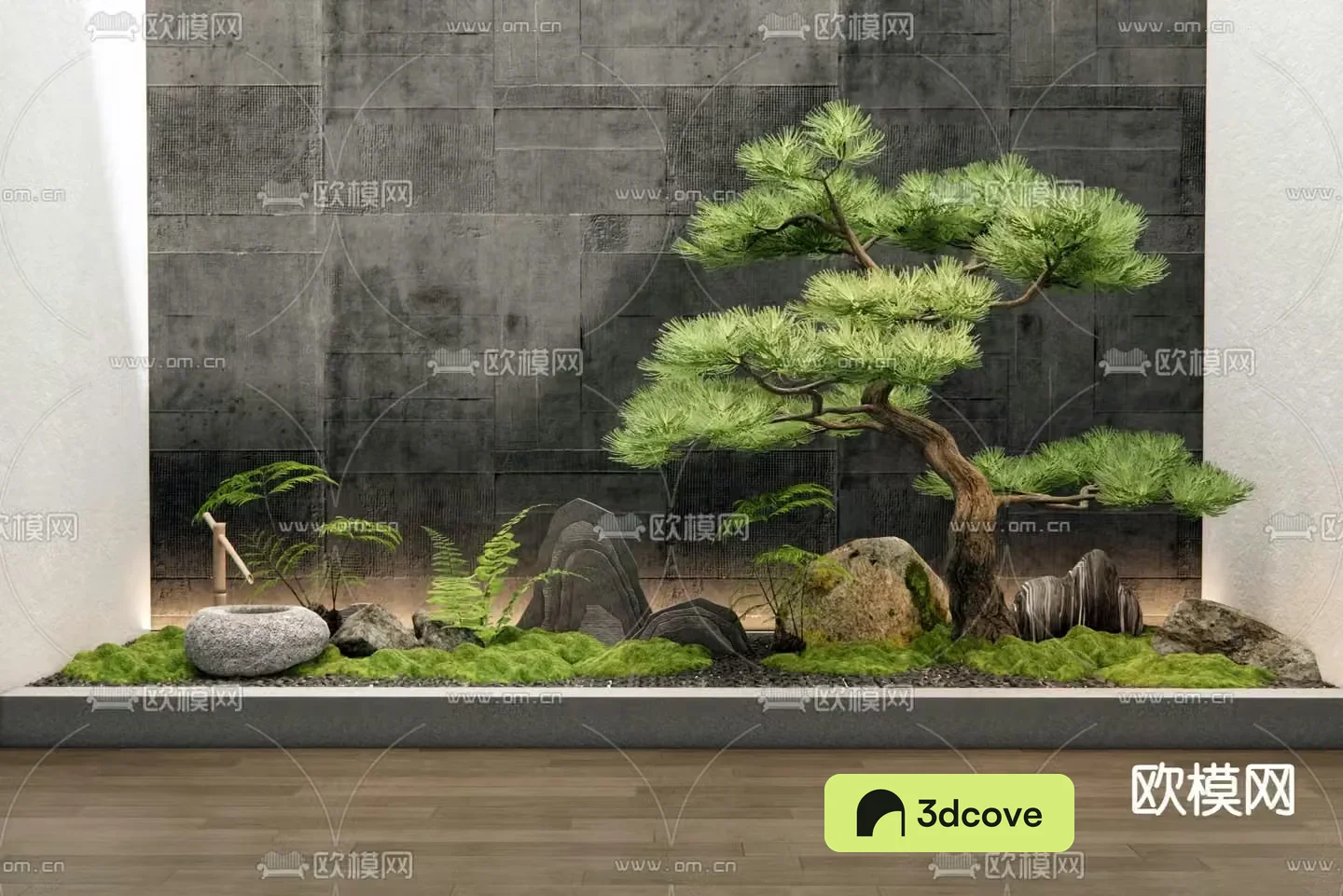 Indoor landscape landscaping courtyard sketch