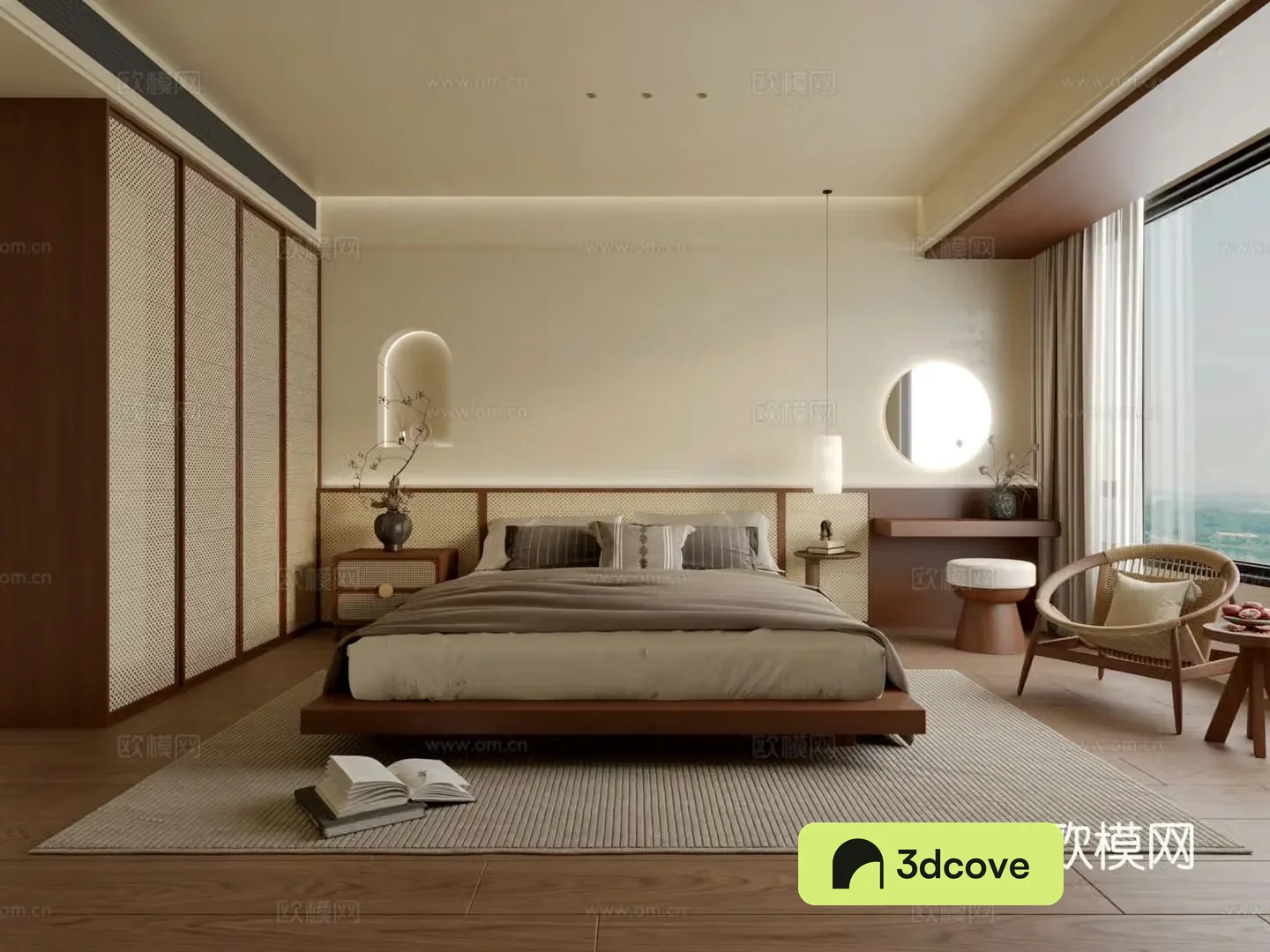 Wasabi Middle Style Bedroom 3D Model