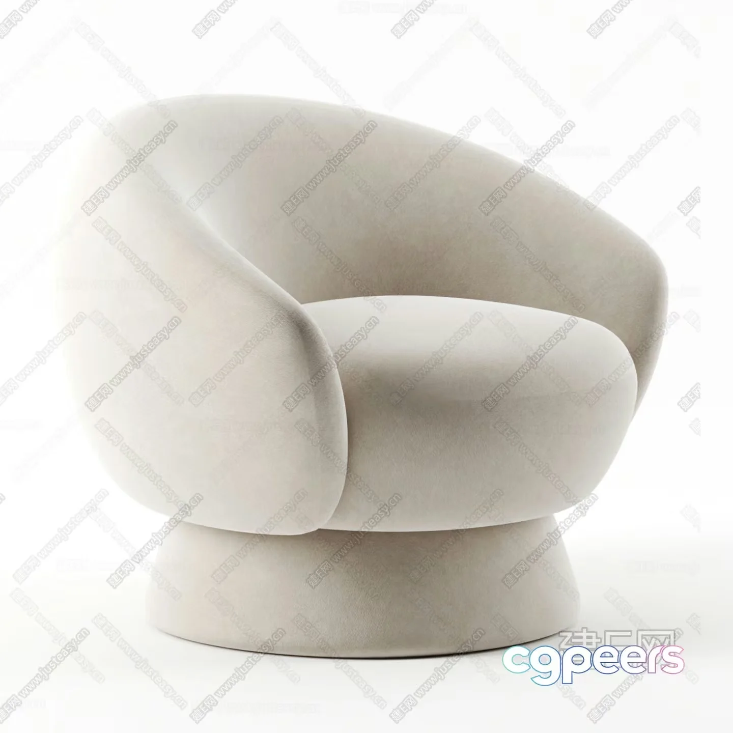 Modern White Chair 3D Model – 15719 – VRAY Render