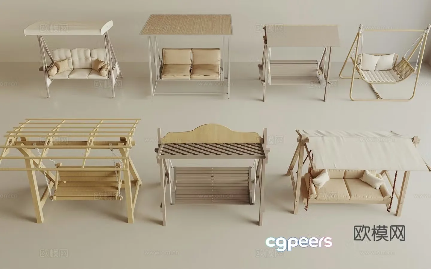 Modern hanging chair autumn thousand chair cradle chair 3D model