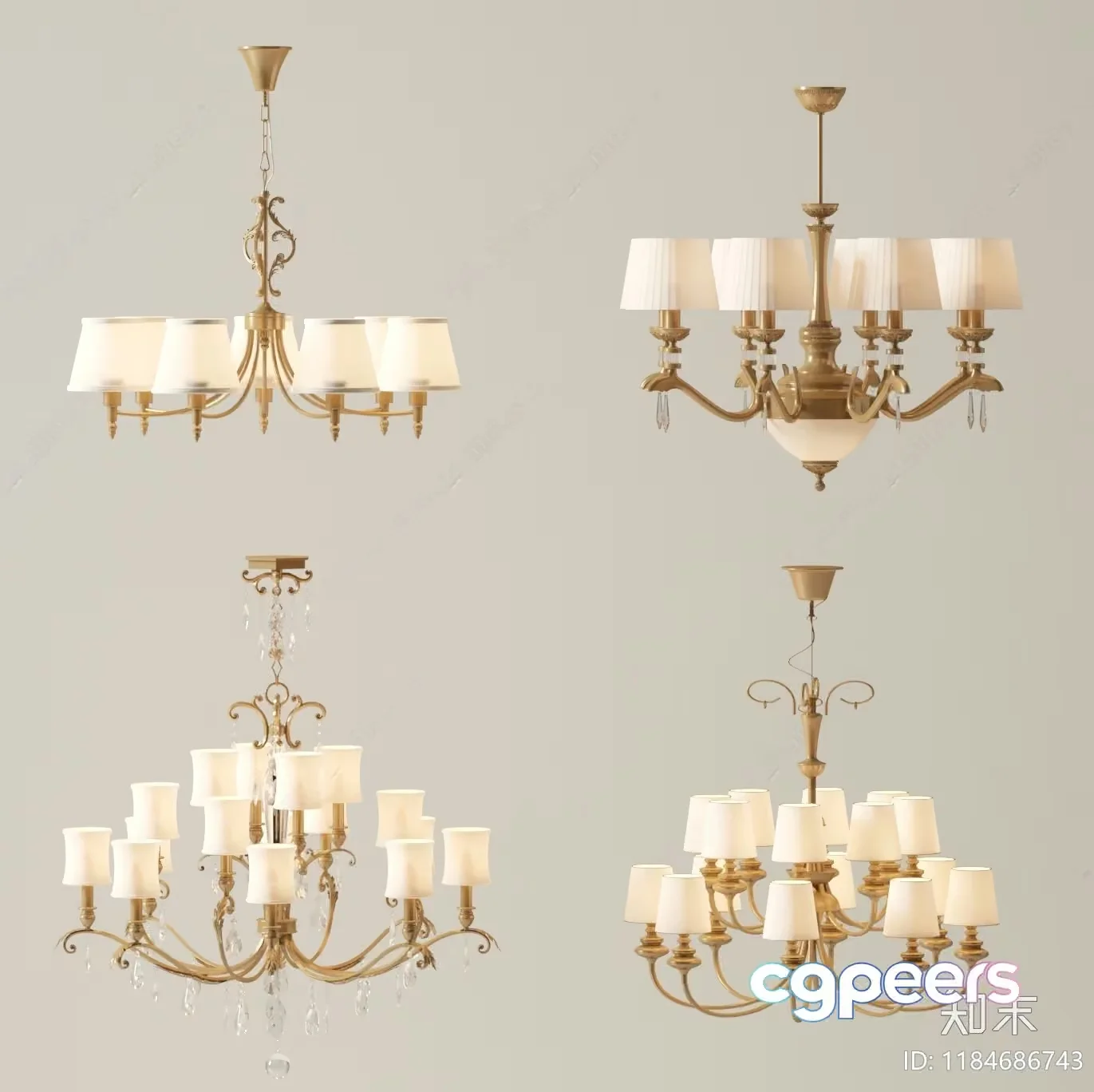 Gold Light Fixture 3D Model – 19018 – CORONA Render
