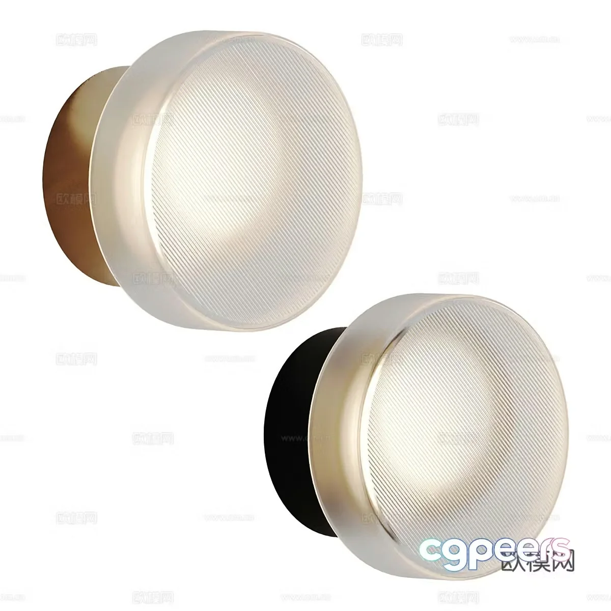 Modern Italian minimalist round wall lamp 3D model