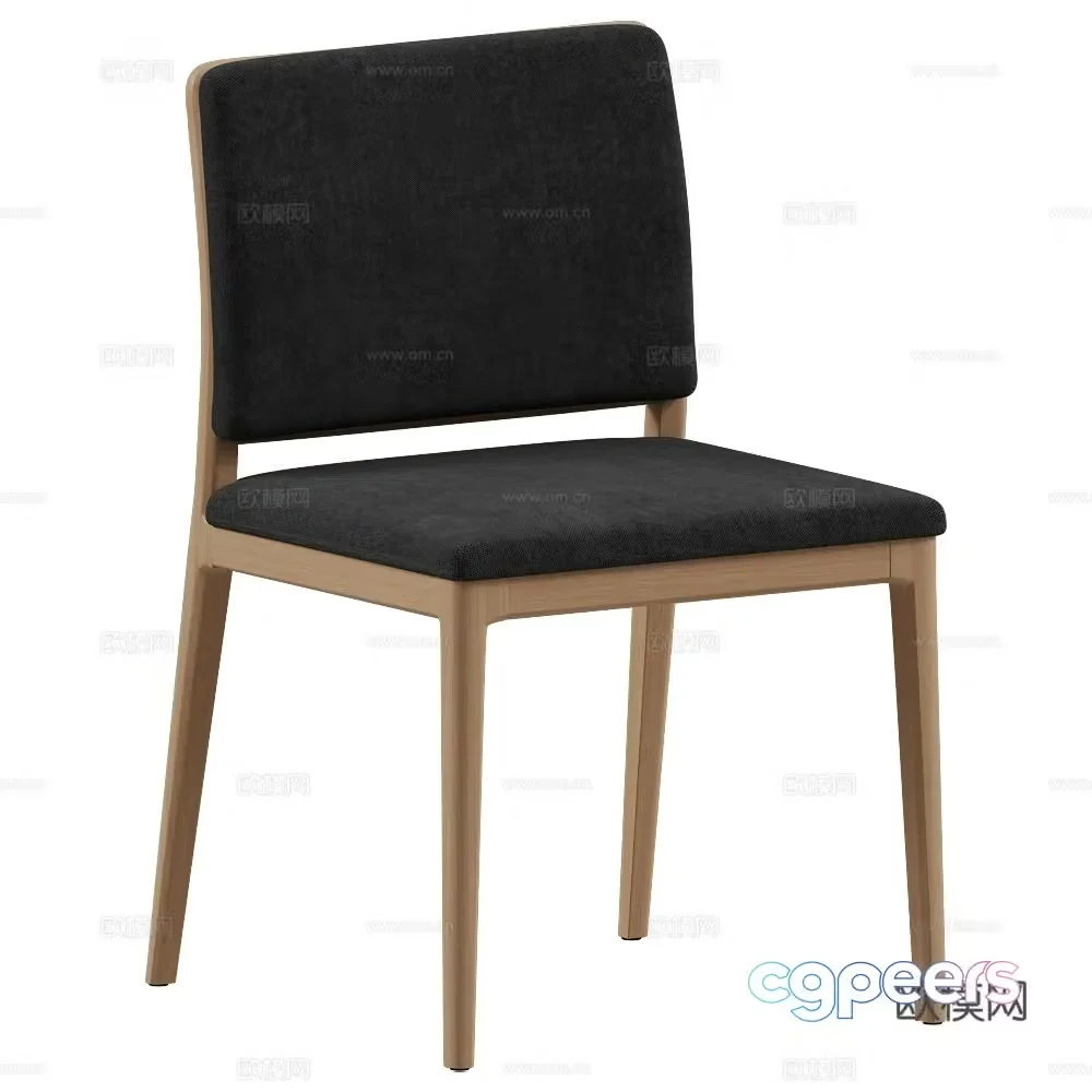 Annud modern minimalist chair dining chair 3d model