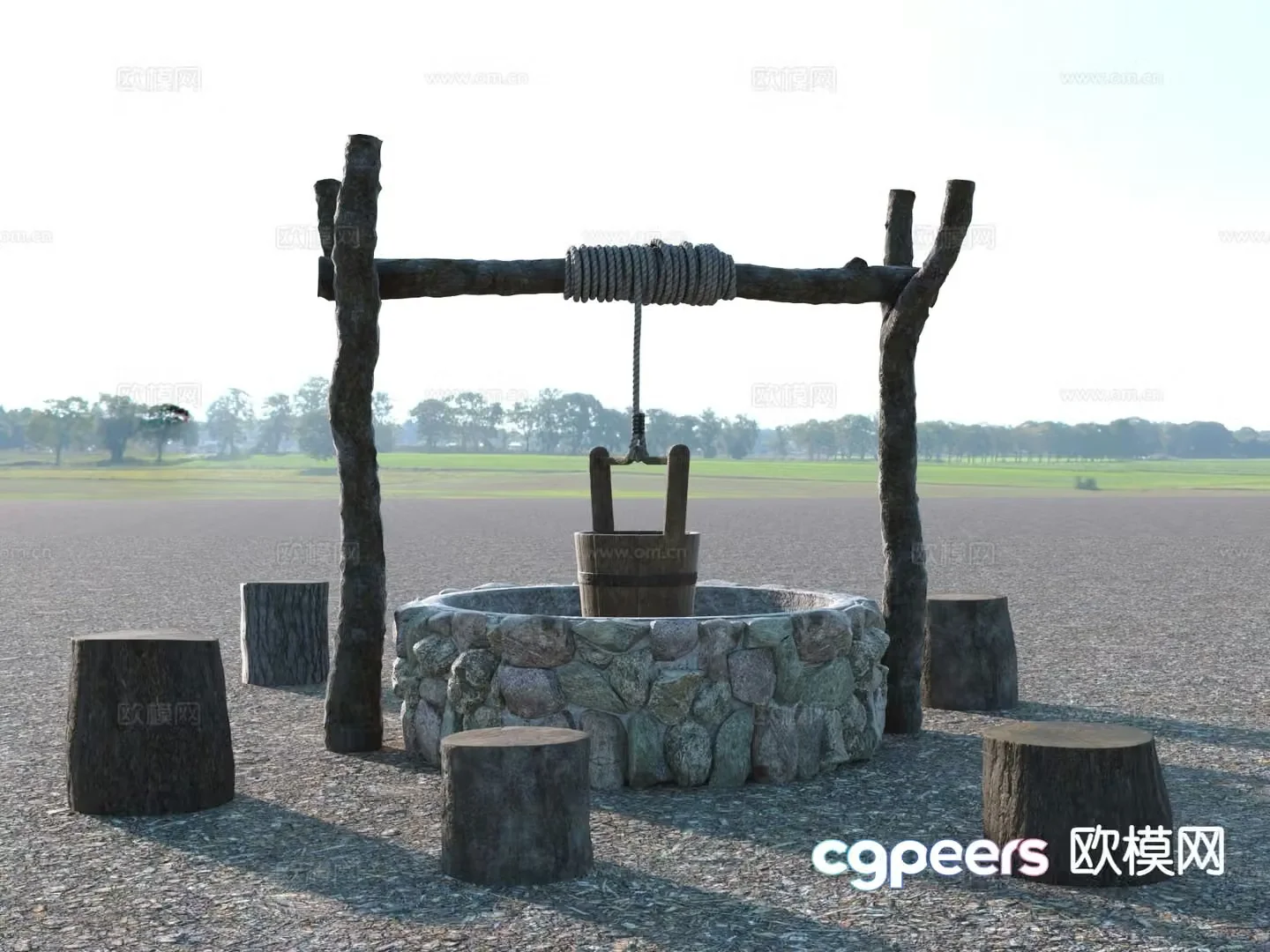 water well shake water well 3d model