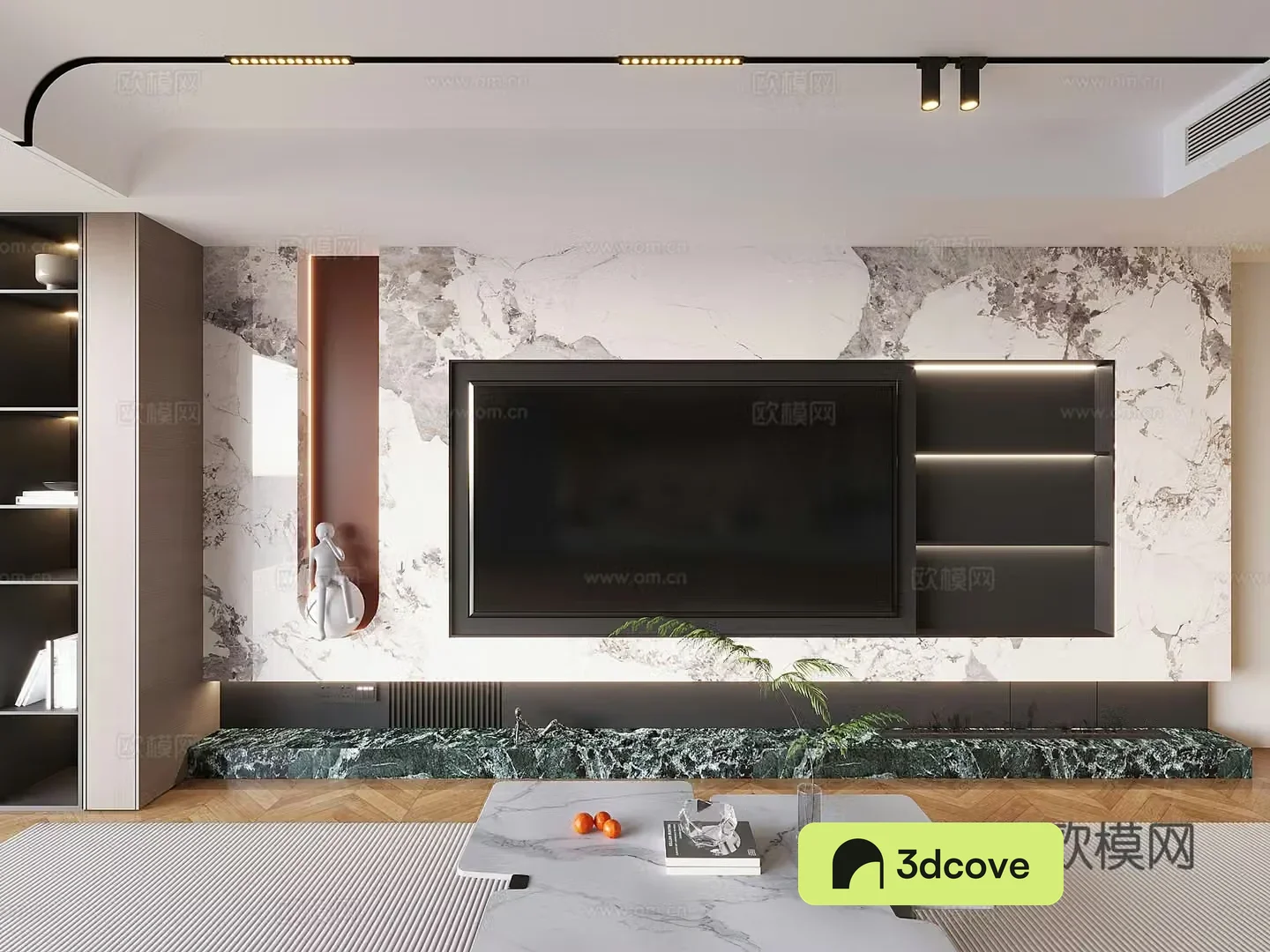 Modern background wall TV background