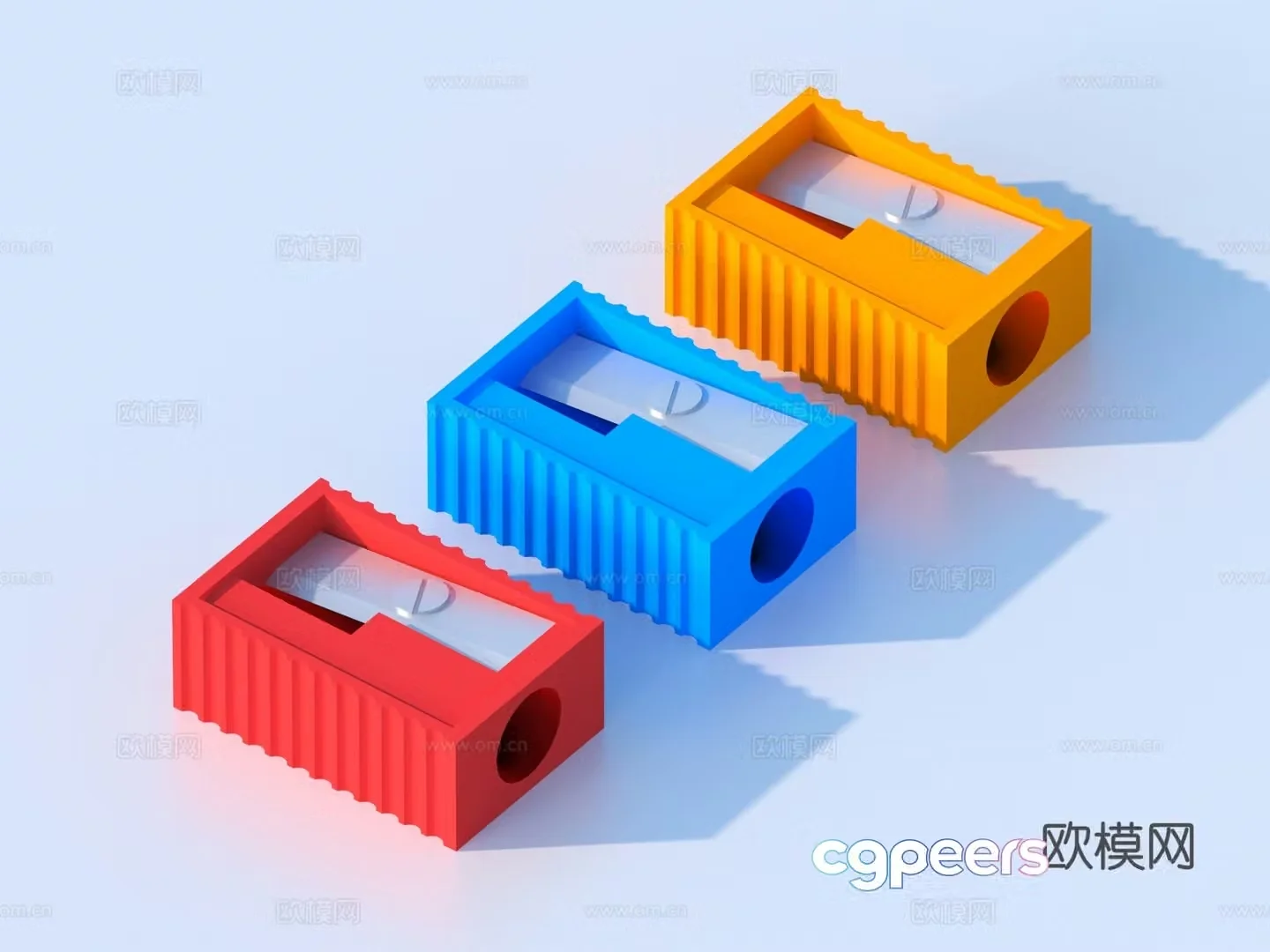 Pencil sharpener plastic pencil sharpener 3D model