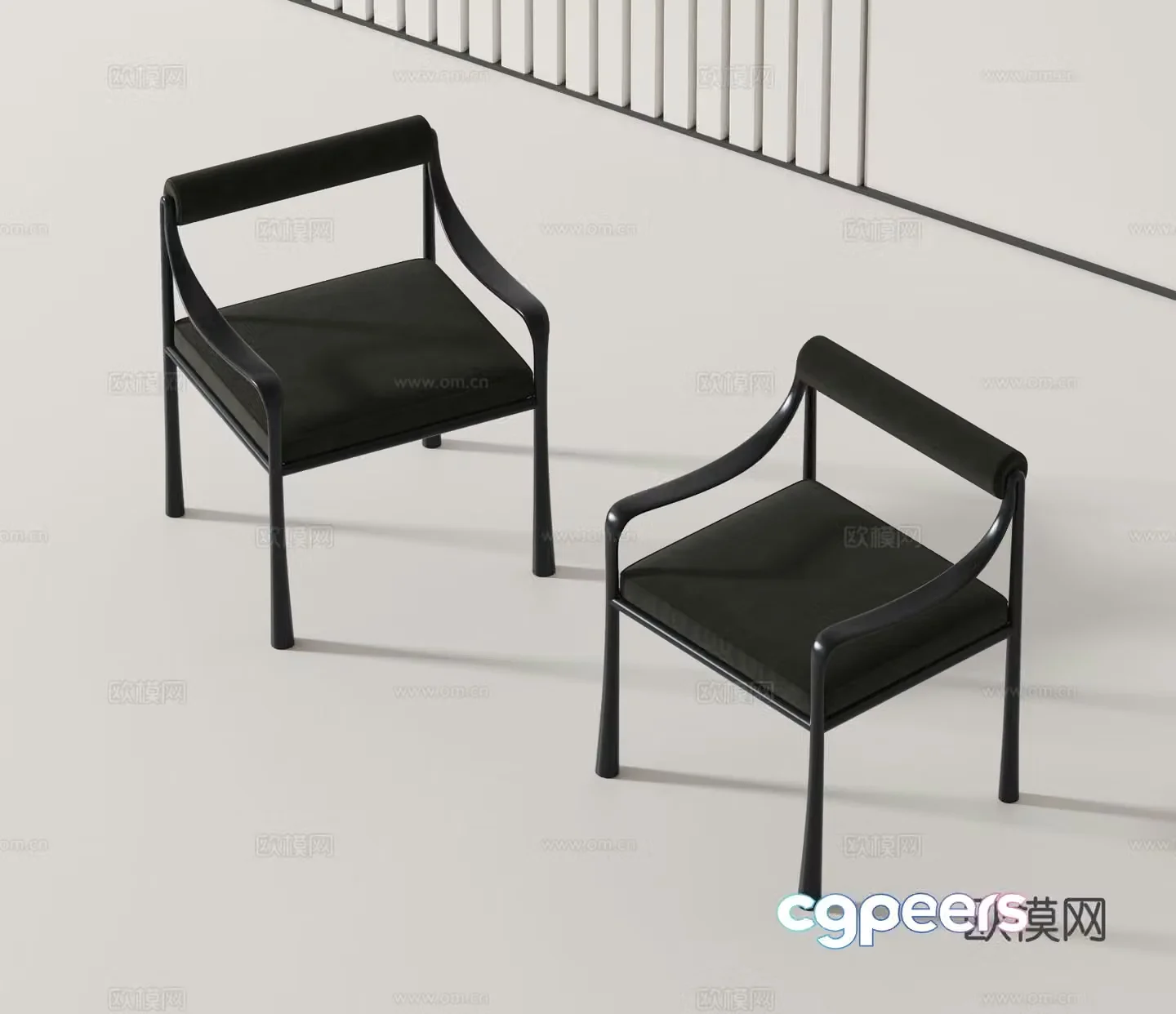 Modern chair dining chair 3d model