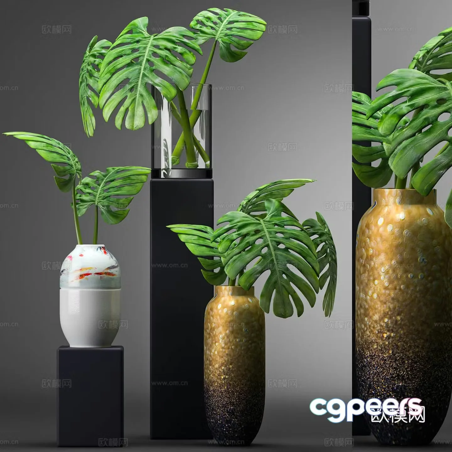Floral ornament 3D model
